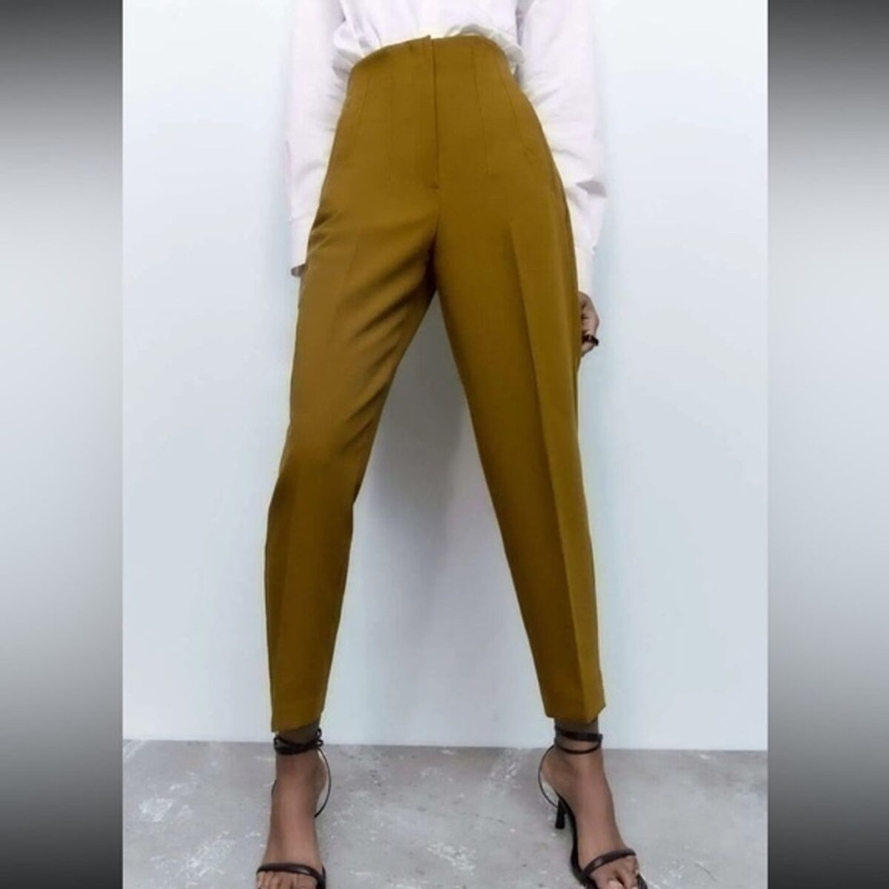 NWT Zara High-Waisted Pants in Oil
